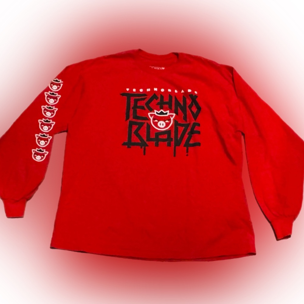 Technoblade Red Long Sleeve Shirt